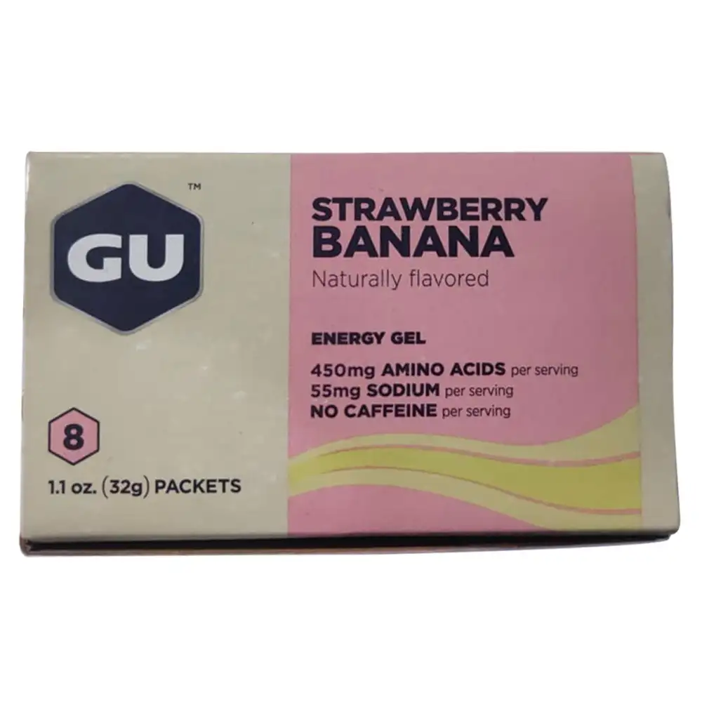 GU Energy Gel,  8 Piece(s)/Pack  Strawberry Banana