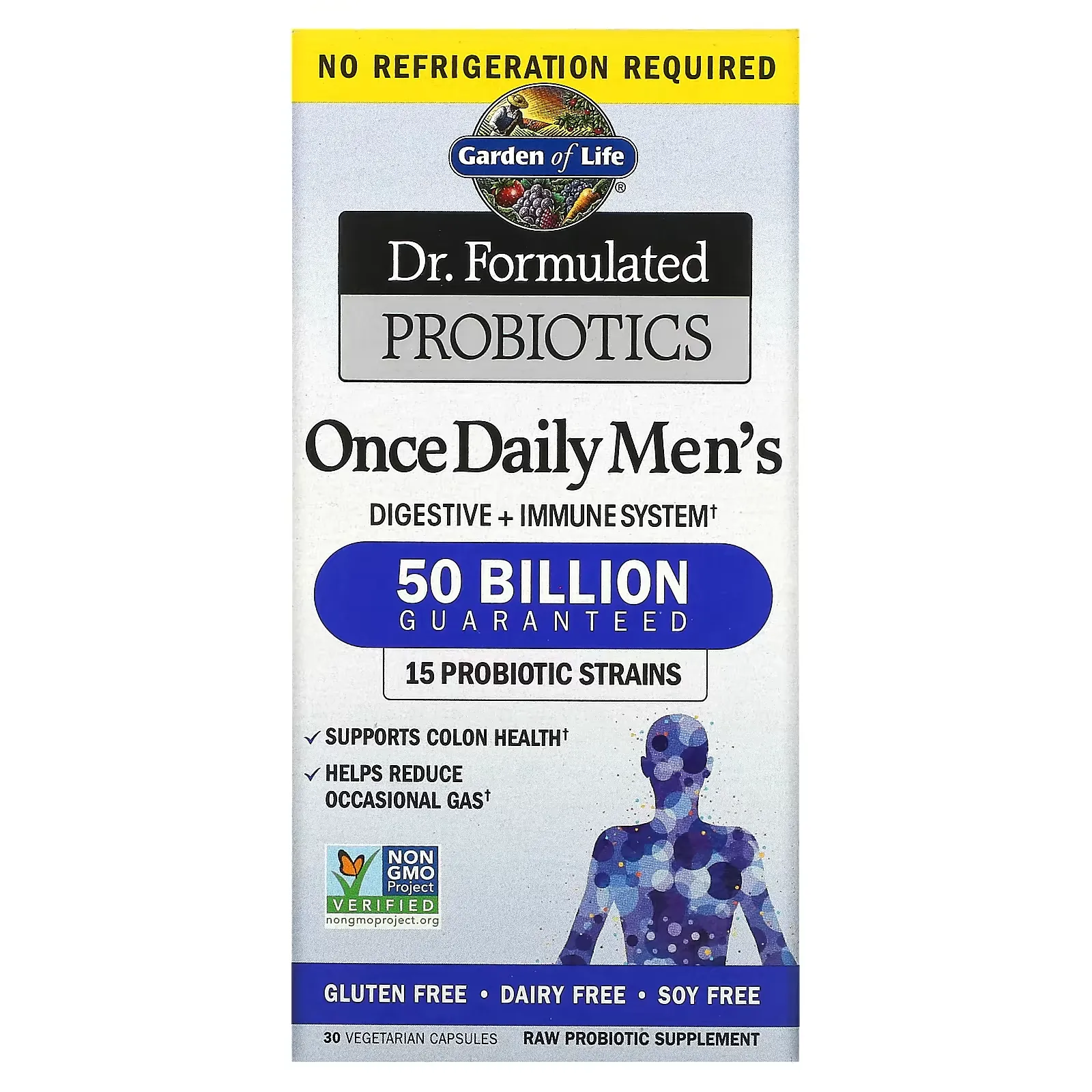 Dr. Formulated Probiotics, Once Daily Men's, 50 Billion, 30 Vegetarian Capsules