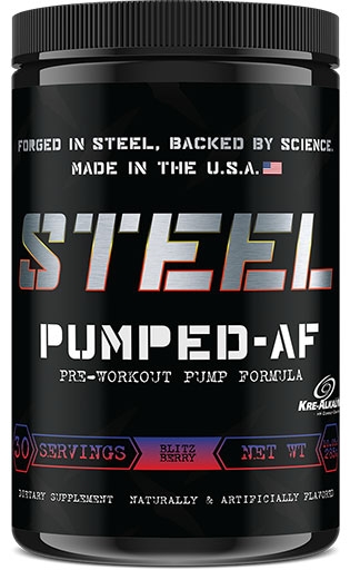 Steel Pumped AF, Blitz Berry, 30 Servings