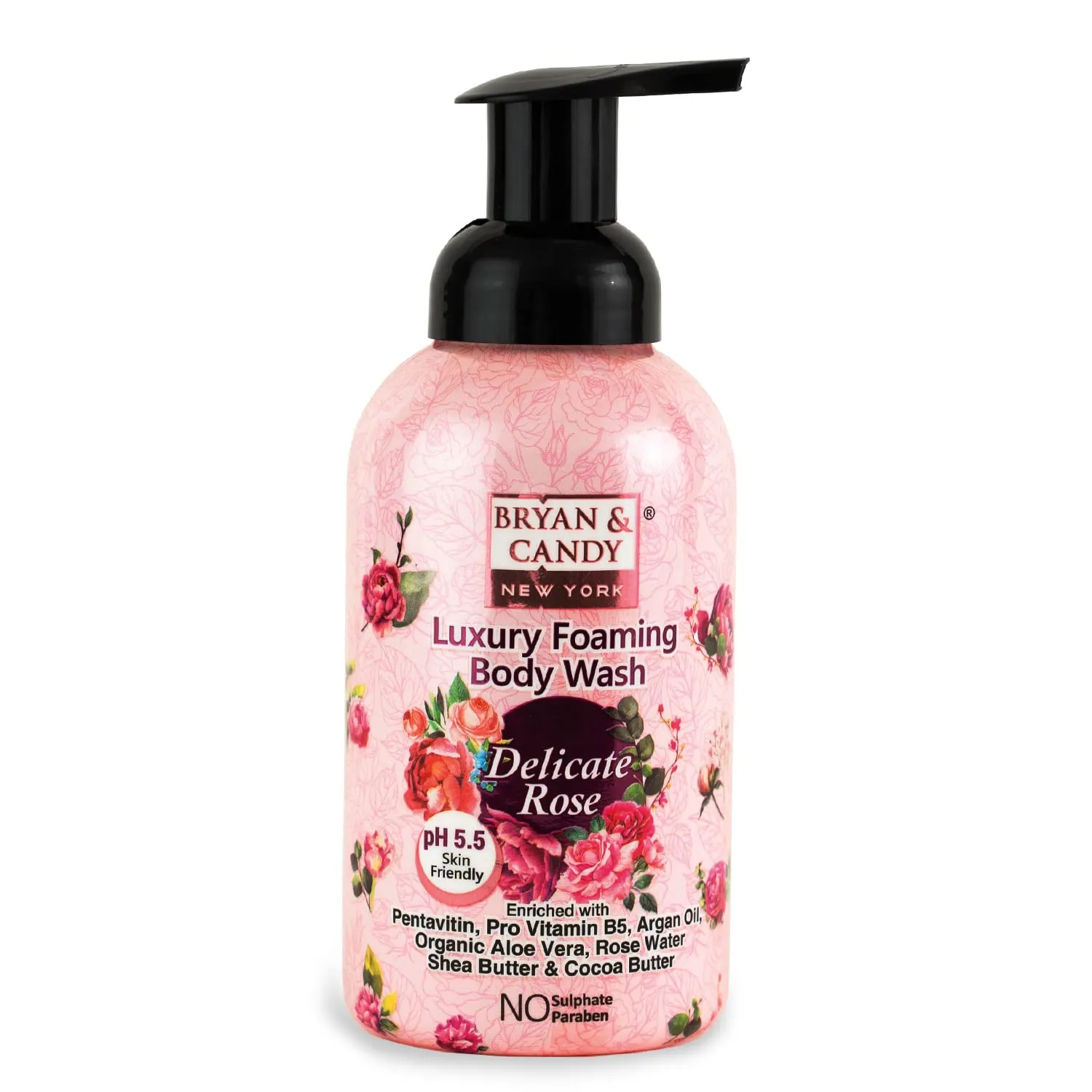 BRYAN & CANDY Delicate Rose Luxury Foaming Body Wash Skin Friendly pH 5.5 All Skin Types