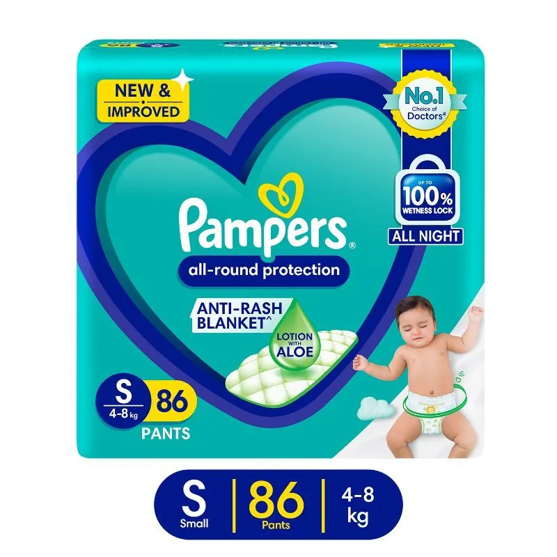 Pampers New Diapers Pants Small - 86 Pack