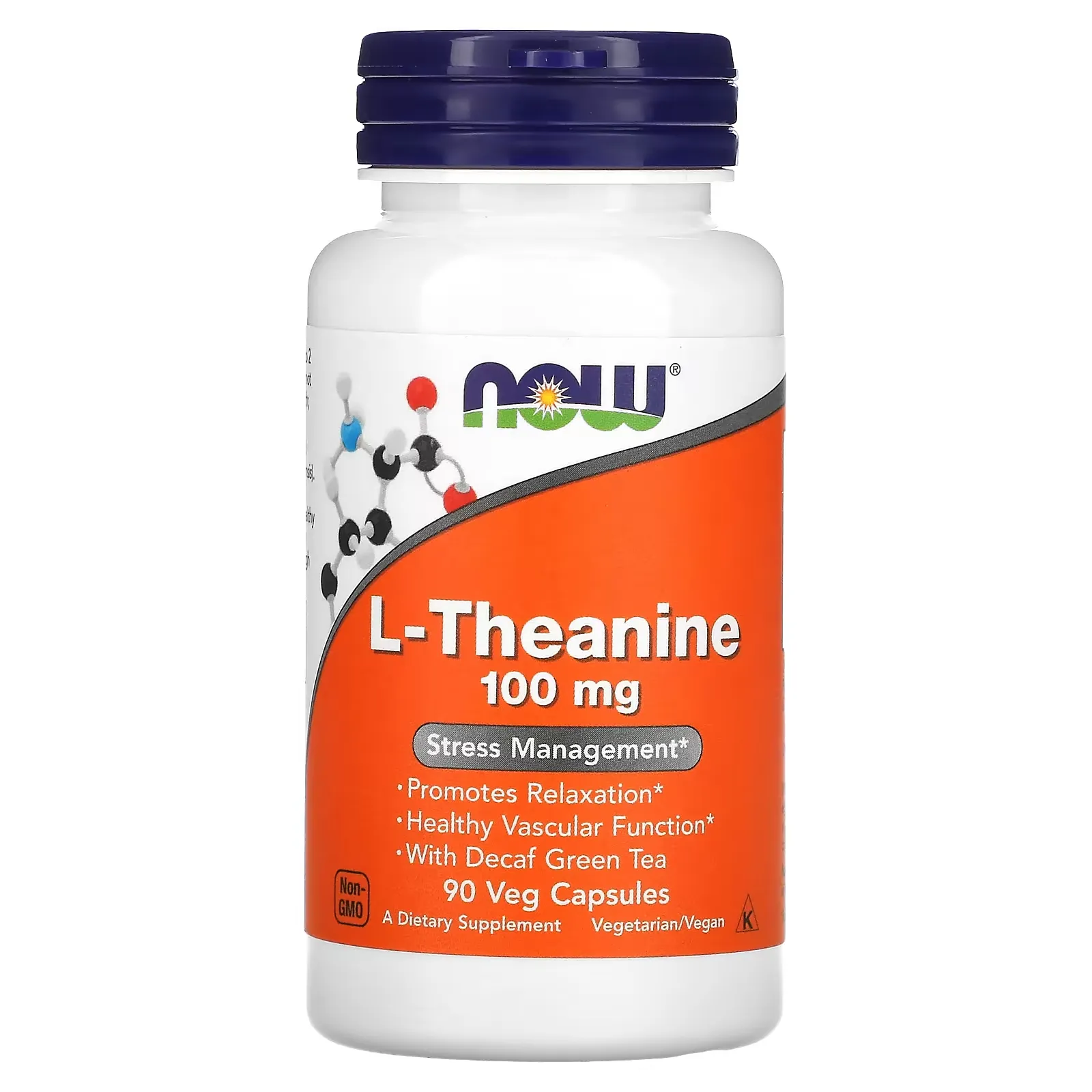 L-Theanine, 100 mg, 90 Veg Capsules