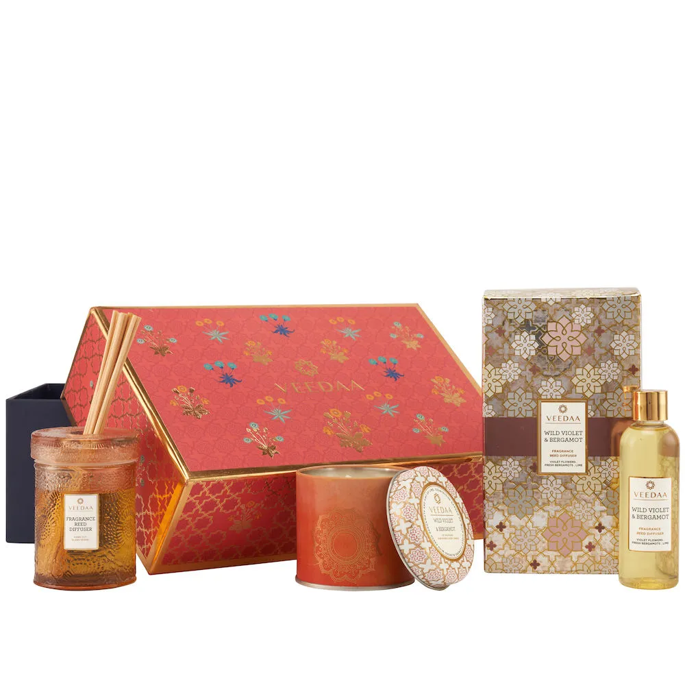 Veedaa Candles Wild Violet & Bergamot Duo Gift Set