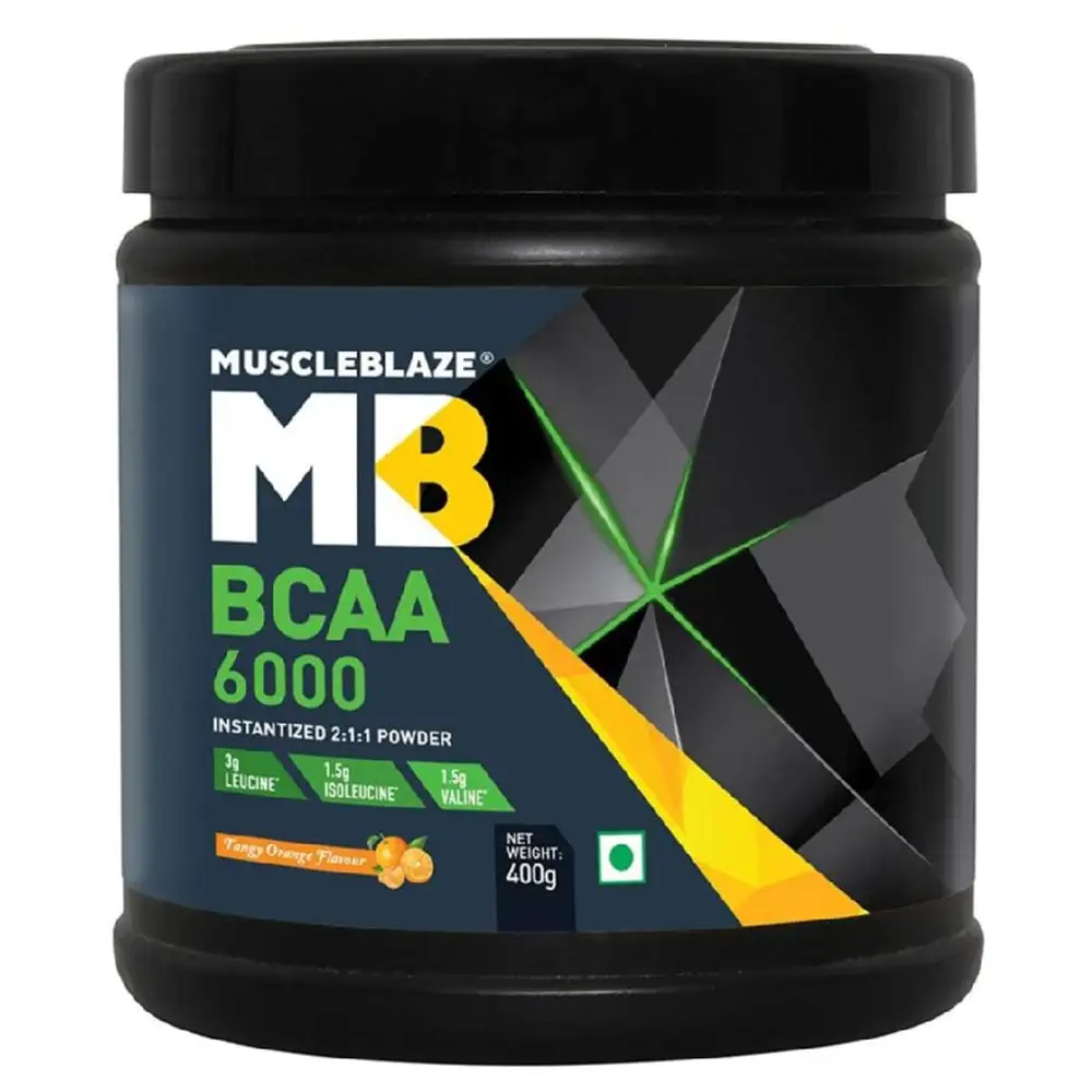 MuscleBlaze BCAA 6000 OP,  0.88 lb  50 Servings  Tangy Orange