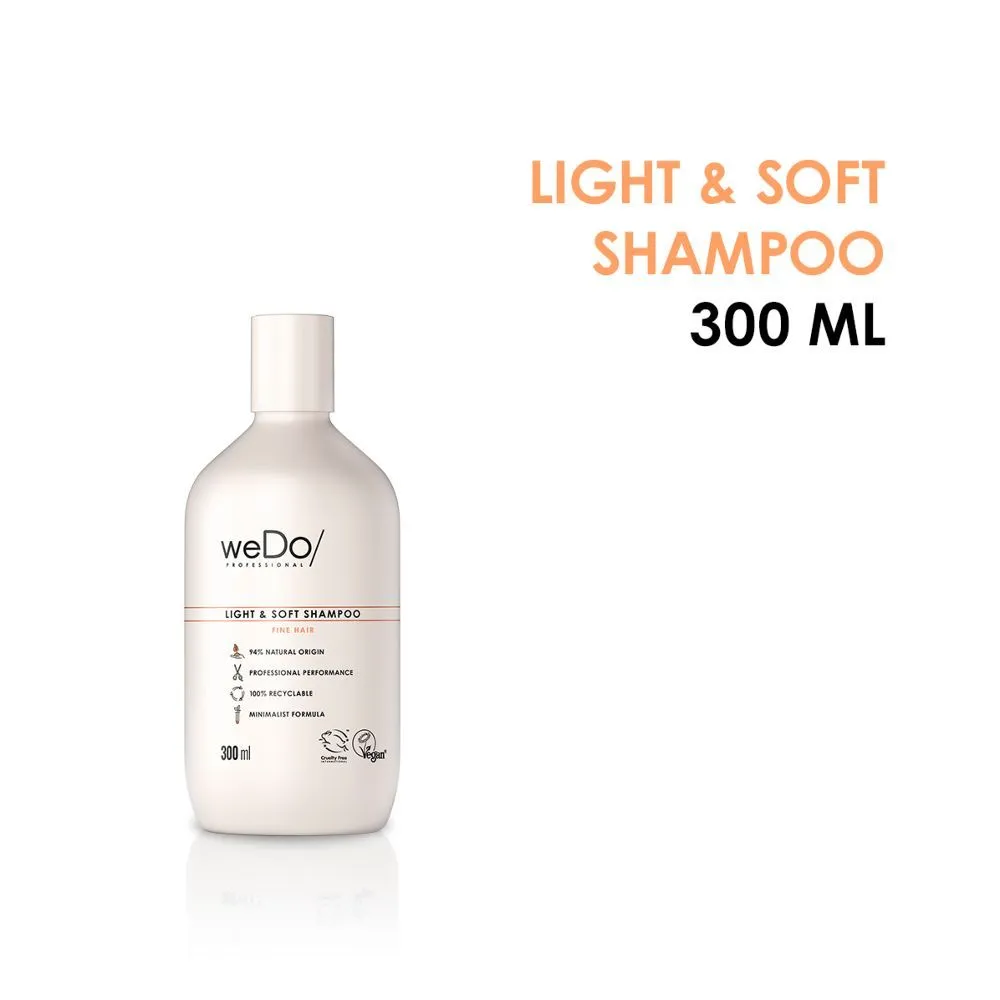 weDo Professional Light & Soft Low Foam Shampoo - No Sulfates, Vegan & Eco Friendly