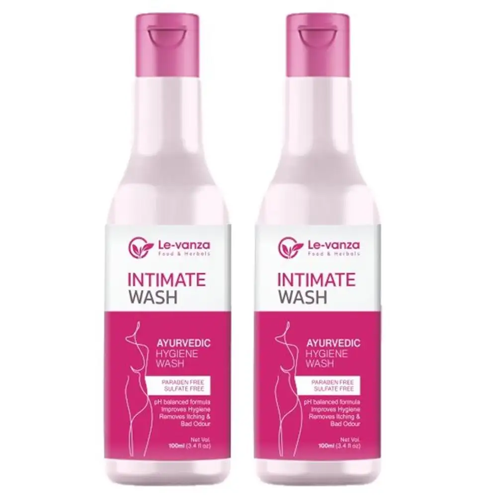 Le-Vanza Food & Herbals Intimate Wash - Pack of 2,  All Skin Type  100 ml