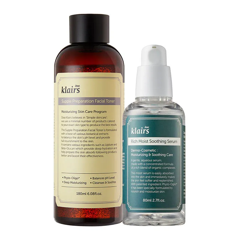 Klairs Rich Moist Serum & Supple Toner Combo