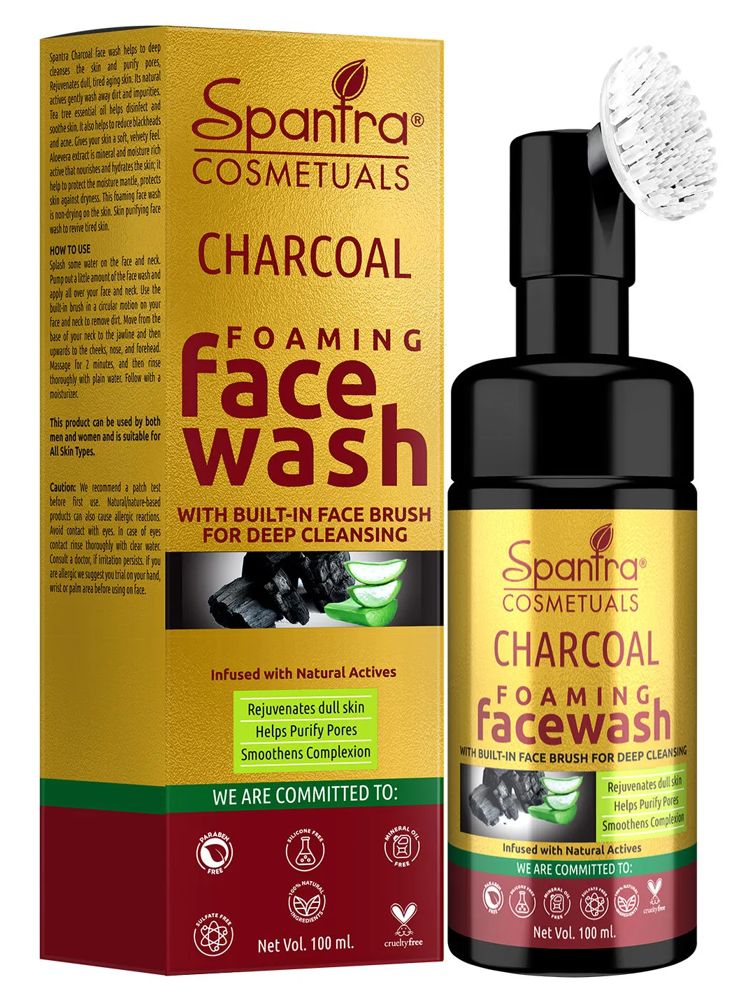 Spantra Charcoal Foaming Face Wash