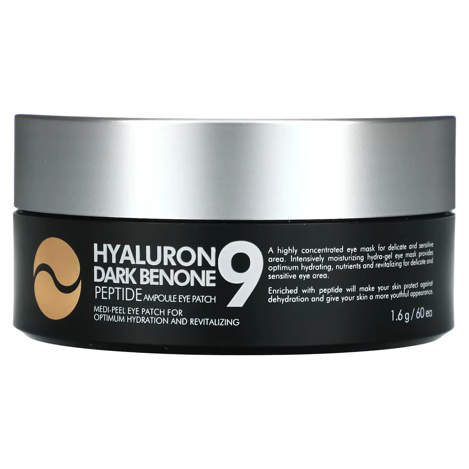 Hyaluron Dark Benone 9, Peptide Ampoule Eye Patch, 60 Patches