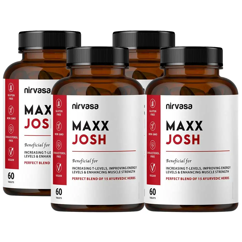 Nirvasa Maxx Josh,  60 tablet(s)  Unflavoured (Pack of 4)