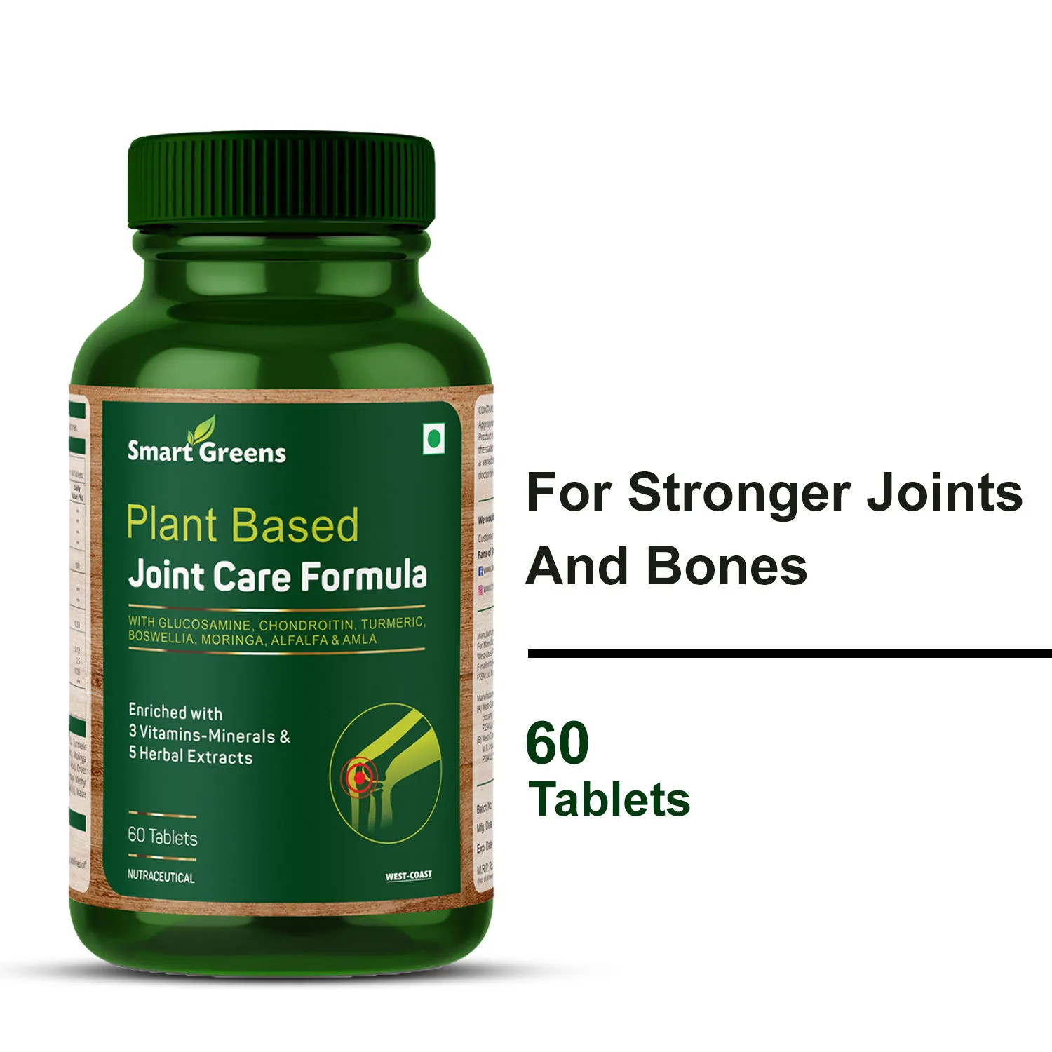 Smart Greens Plant Based Joint Care Formula Tablets