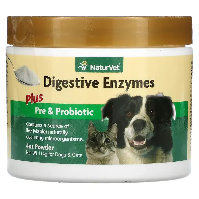 Digestive Enzymes Plus Pre & Probiotic Powder, For Dogs & Cats, 4 oz (114 g)