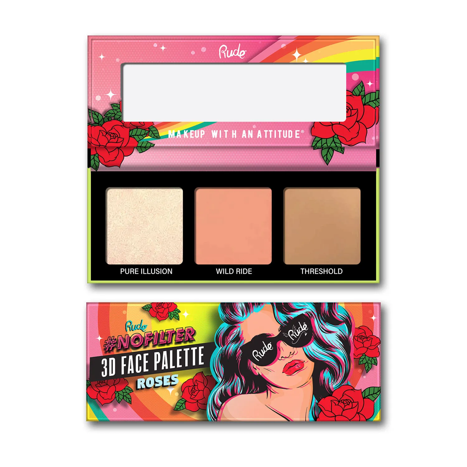 Rude Cosmetics Nofilter 3d Face Palette