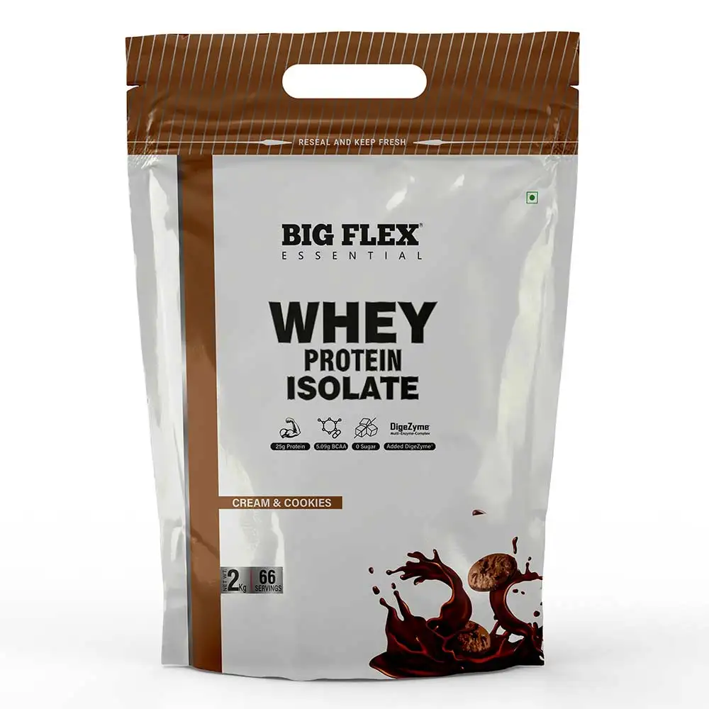 Big Flex Essential Whey Protein Isolate,  4.4 lb  Cream & Cookies