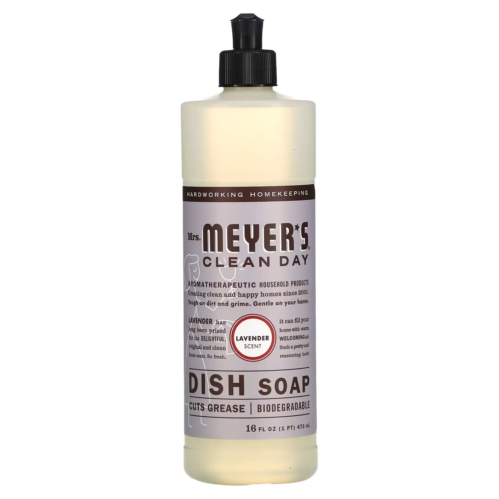 Dish Soap, Lavender, 16 fl oz (473 ml)