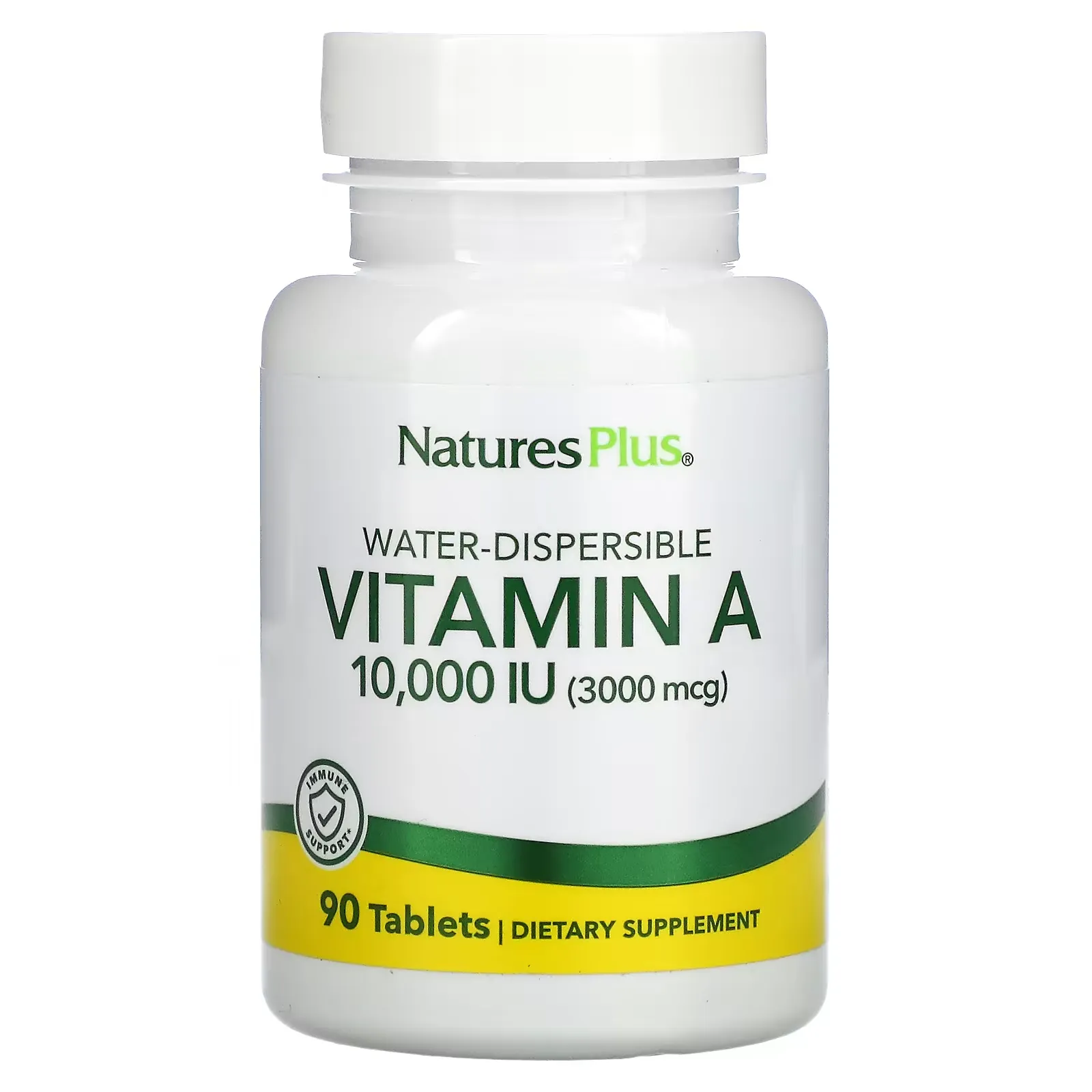 Water-Dispersible Vitamin A, 10,000 IU (3,000 mcg), 90 Tablets