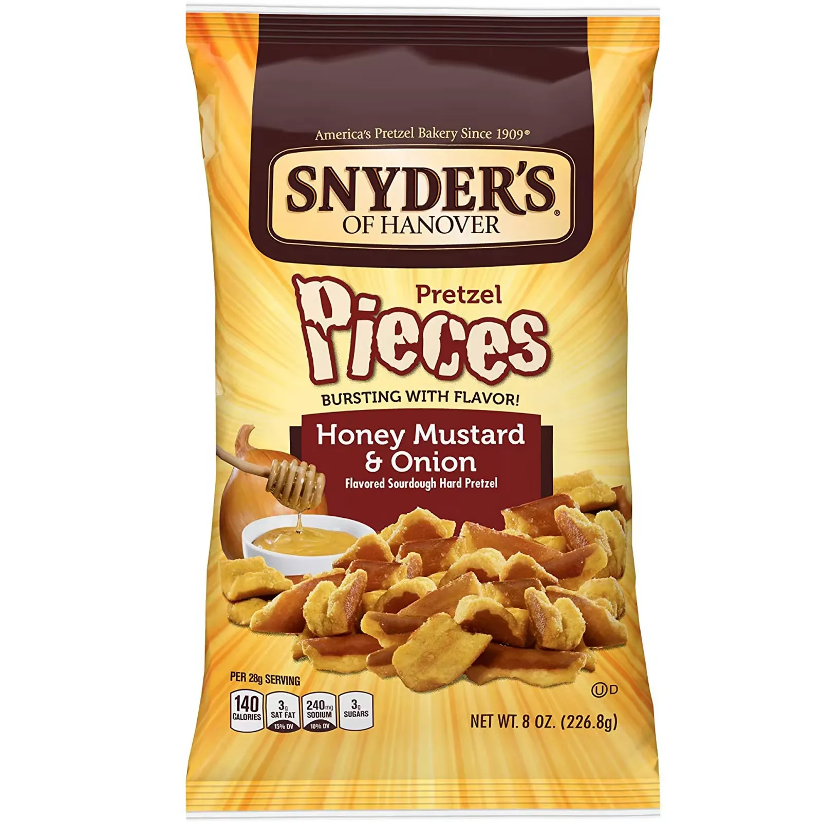 Pretzel Pieces, Honey Mustard & Onion, 8 oz (226.8 g)