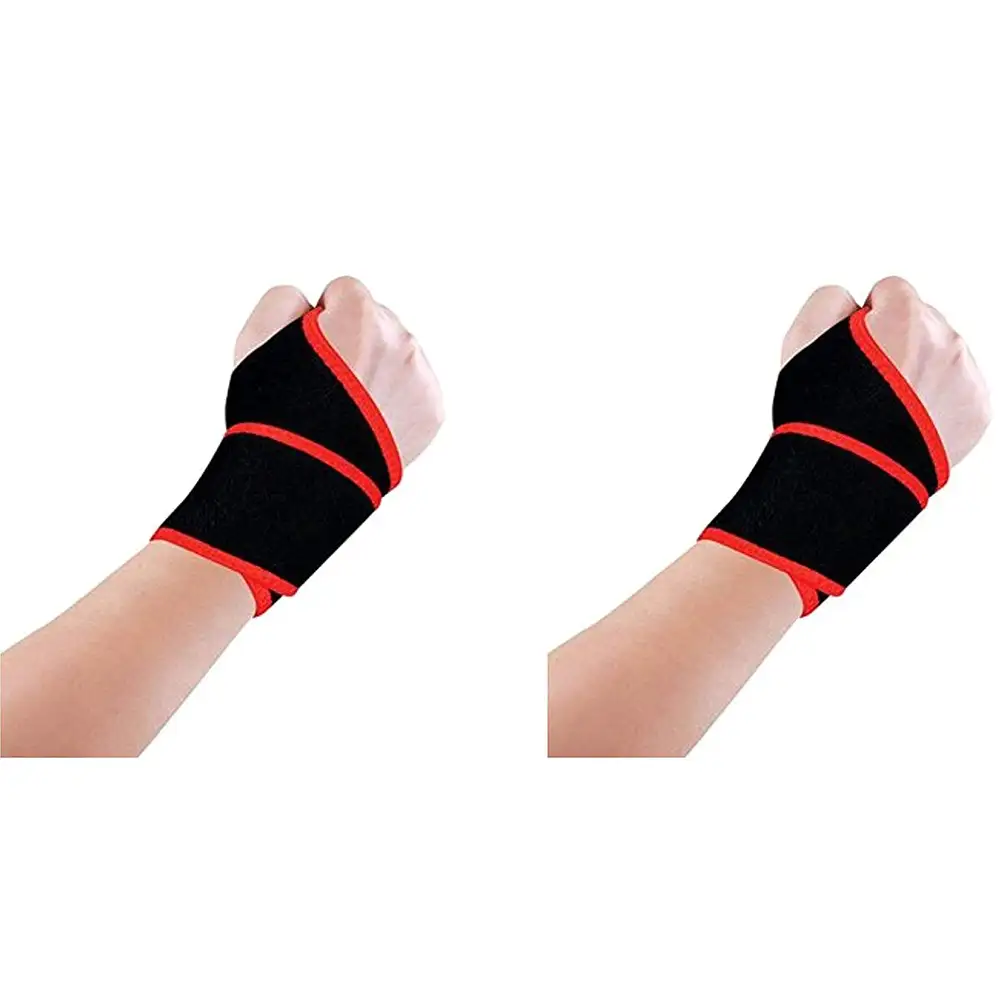 B Fit USA Wrist Support (327),  Pair (Black)  Free Size