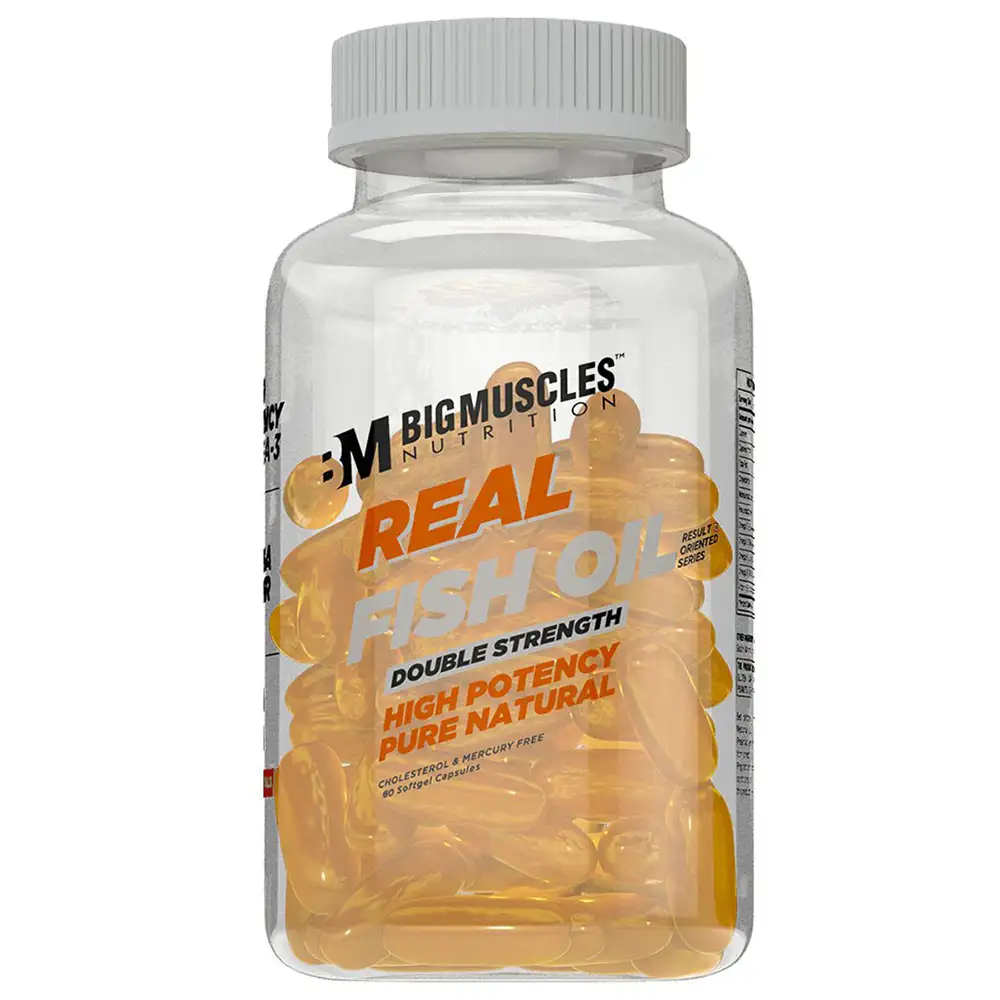 Big Muscles Real Fish Oil Double Strength,  60 softgels