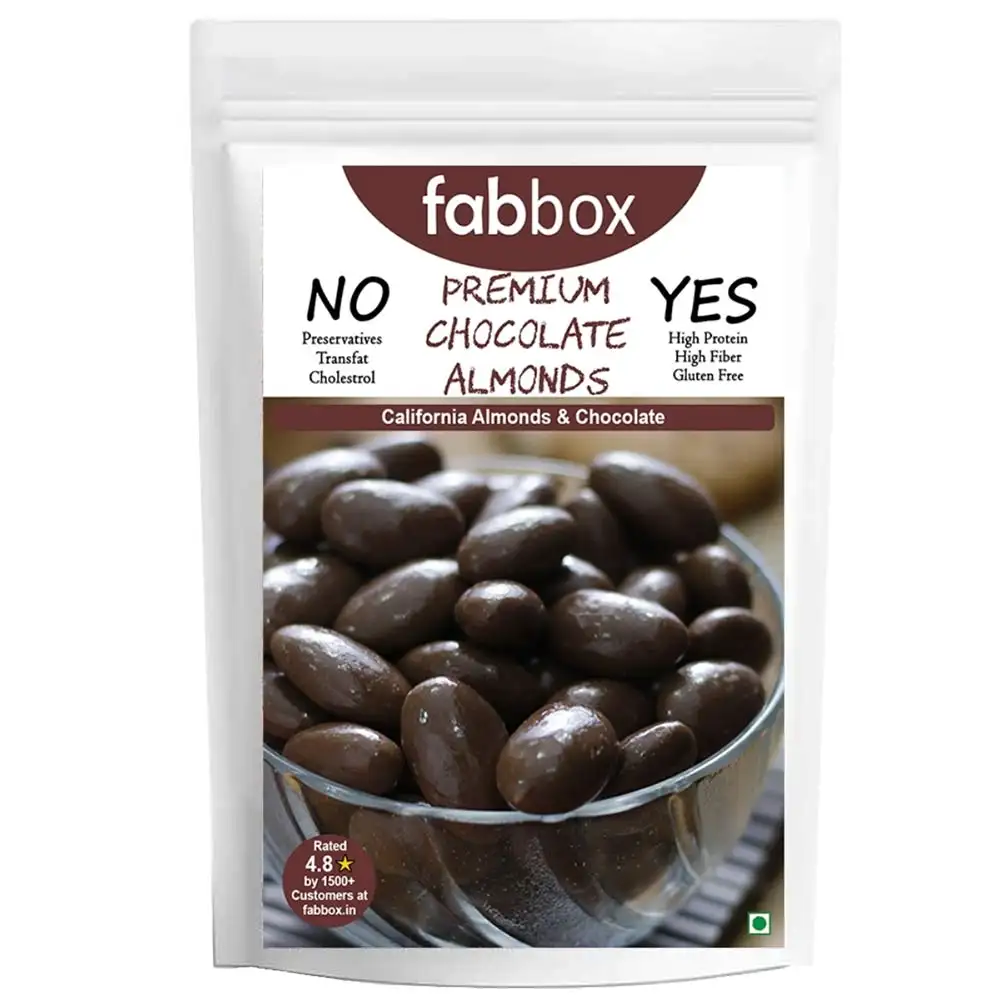 Fabbox Premium Choco Almonds,  140 g  Unflavoured