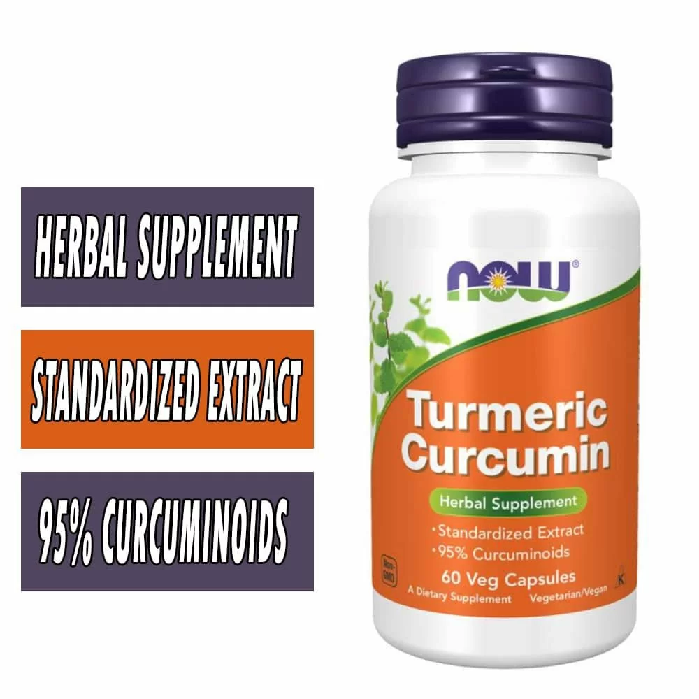 NOW Turmeric Curcumin - 60 Veg Capsules