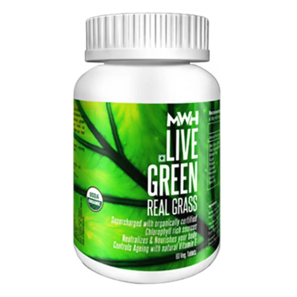 MWH Live Green Real Grass,  60 tablet(s)