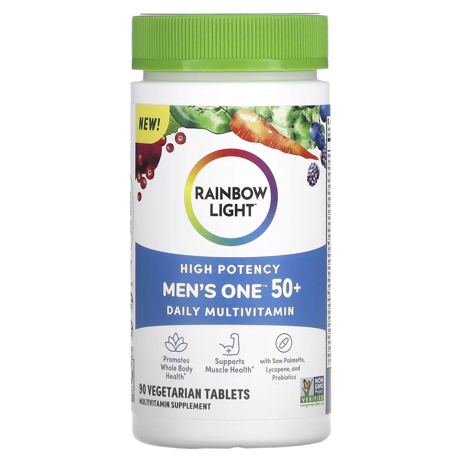 Men's One 50+ Daily Multivitamin, High Potency, 90 Vegetarian Tablets