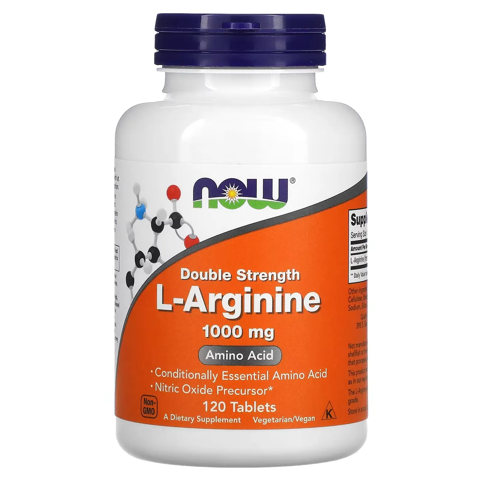 L-Arginine, Double Strength, 1,000 mg, 120 Tablets