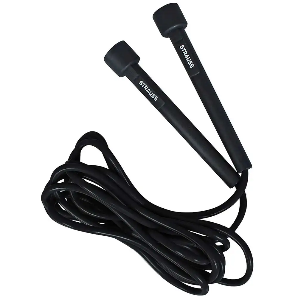 Strauss Speed Skipping Rope,  Black  Free Size