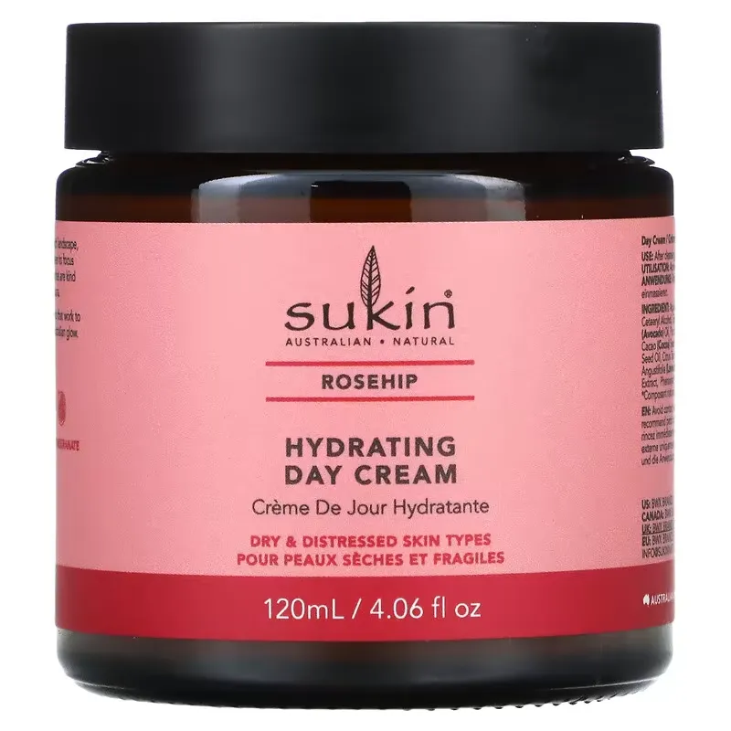 Hydrating Day Cream, Rosehip, 4.06 fl oz (120 ml)