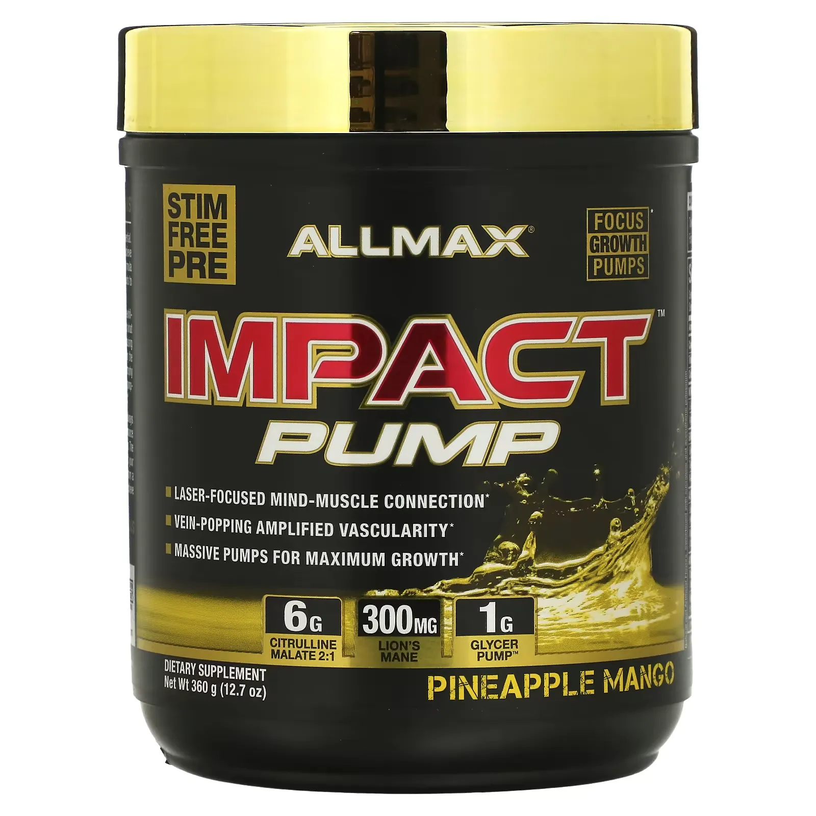 IMPACT Pump, Pineapple Mango, 12.7 oz (360 g)