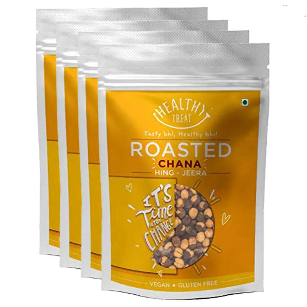 Healthy Treat Roasted Chana (Pack of 4),  Each 200g Hing Jeera  0.800 kg