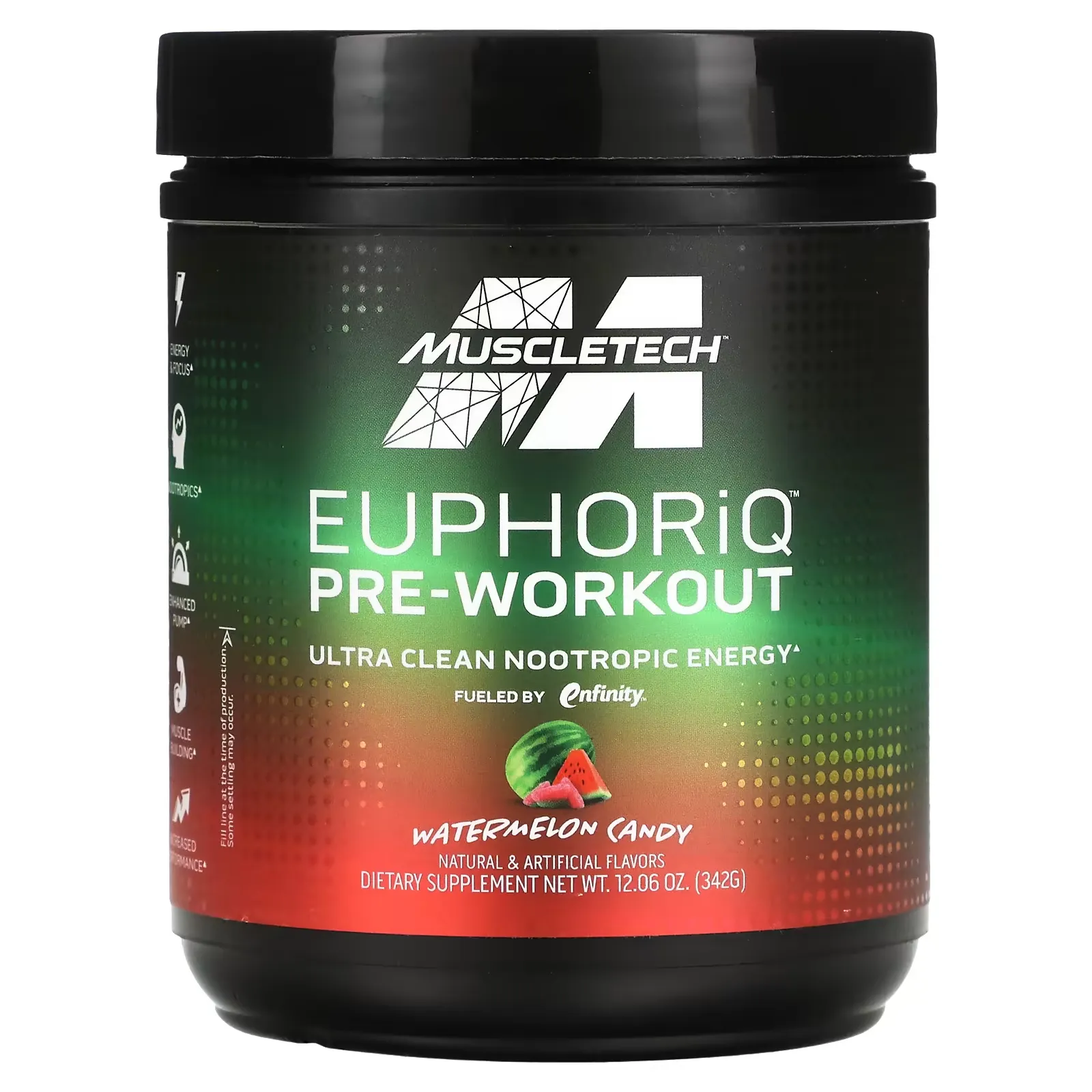 EuphoriQ Pre-Workout, Watermelon Candy, 12.06 oz (342 g)