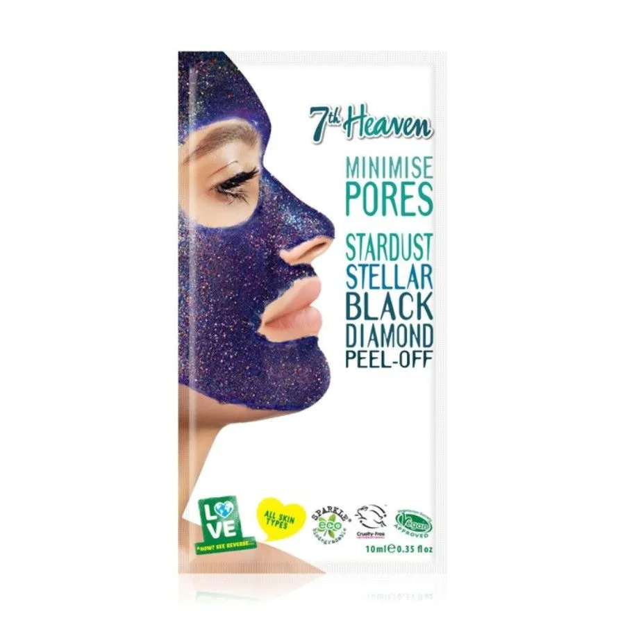 7th Heaven Stardust Stellar Black Diamond Peel-off Black Seaweed Mask