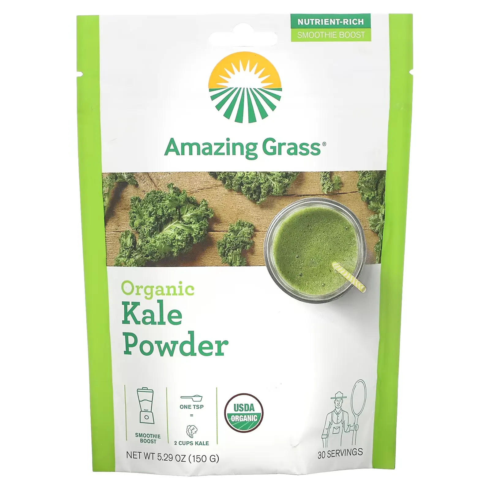 Organic Kale Powder, 5.29 oz (150 g)