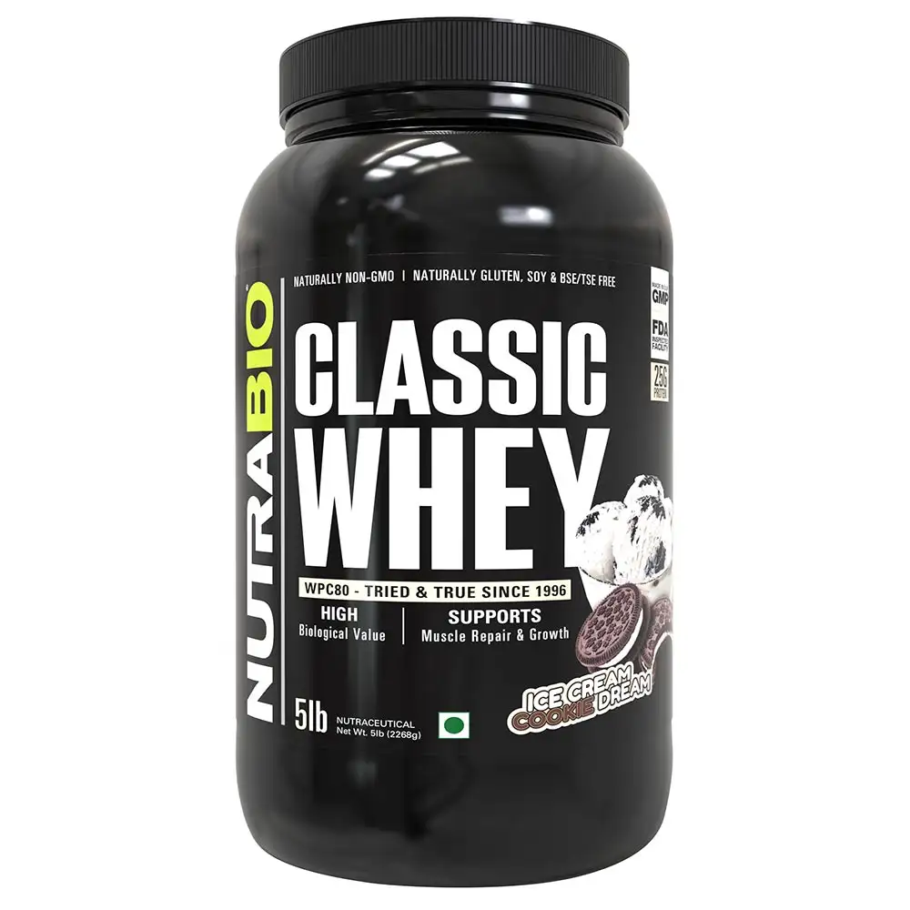 NutraBio Classic Whey Protein,  5 lb  Ice Cream Cookie Dream