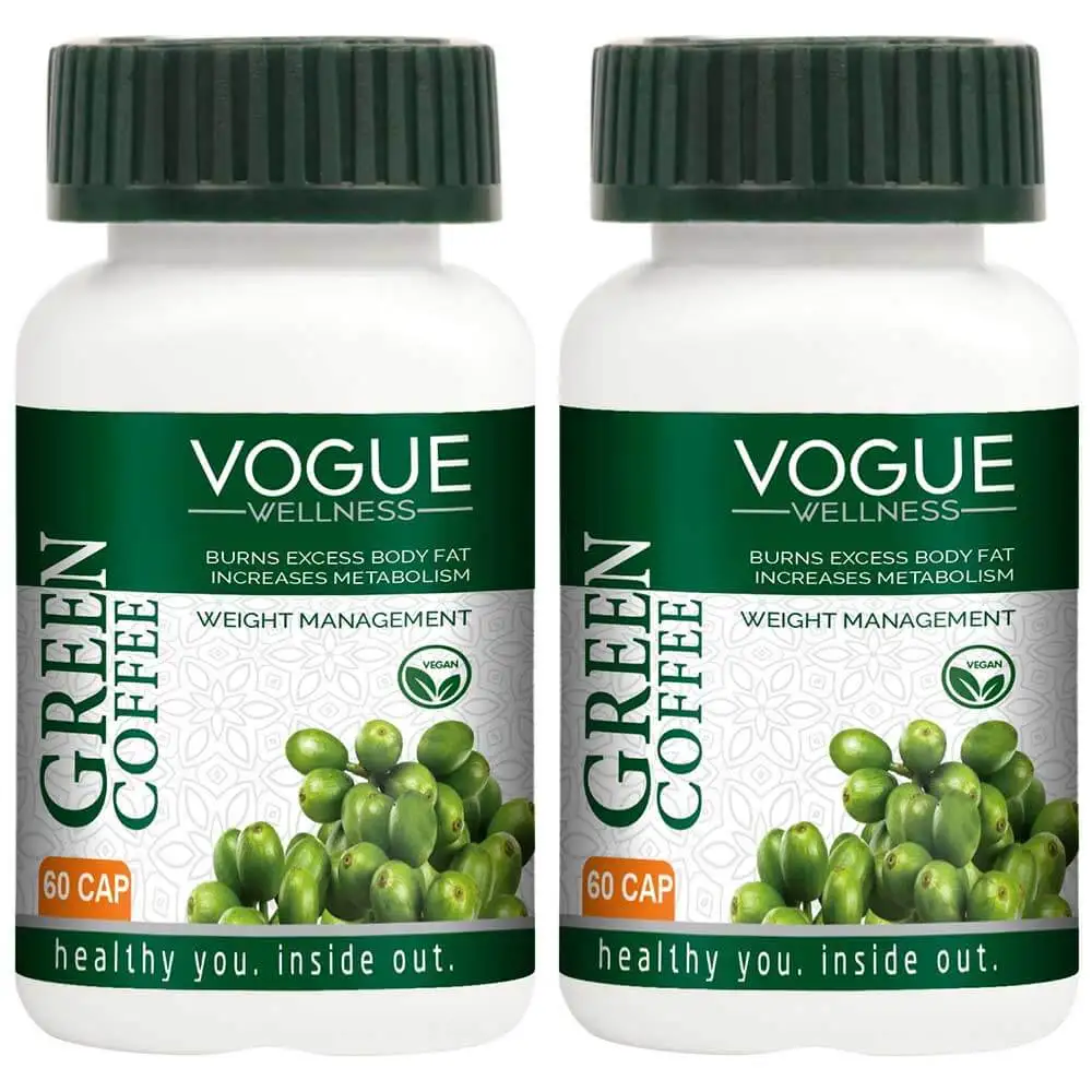 Vogue Wellness Green Coffee - Pack of 2,  60 capsules