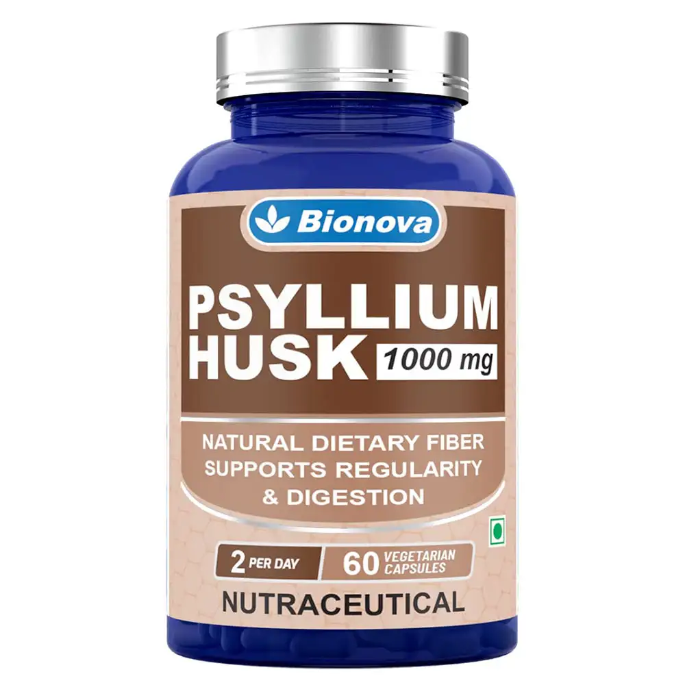 Bionova Psyllium Husk 1000mg,  60 veggie capsule(s)