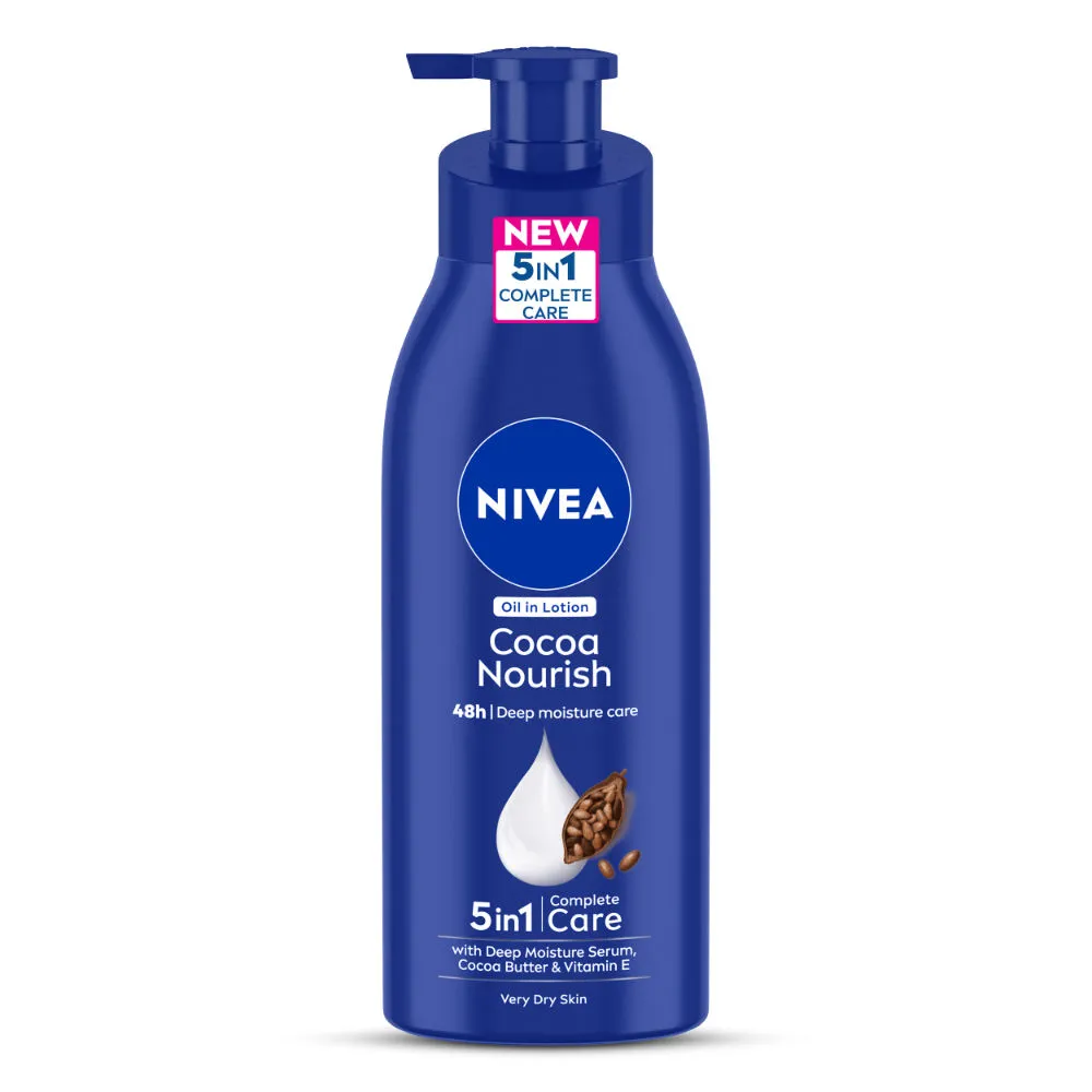 NIVEA Body Lotion for Very Dry Skin, Cocoa Nourish, with Coconut Oil & Cocoa Butter