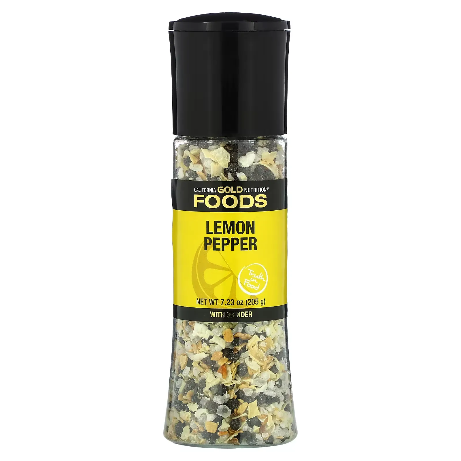 FOODS - Lemon & Pepper Salt Grinder, 7.23 oz (205 g)