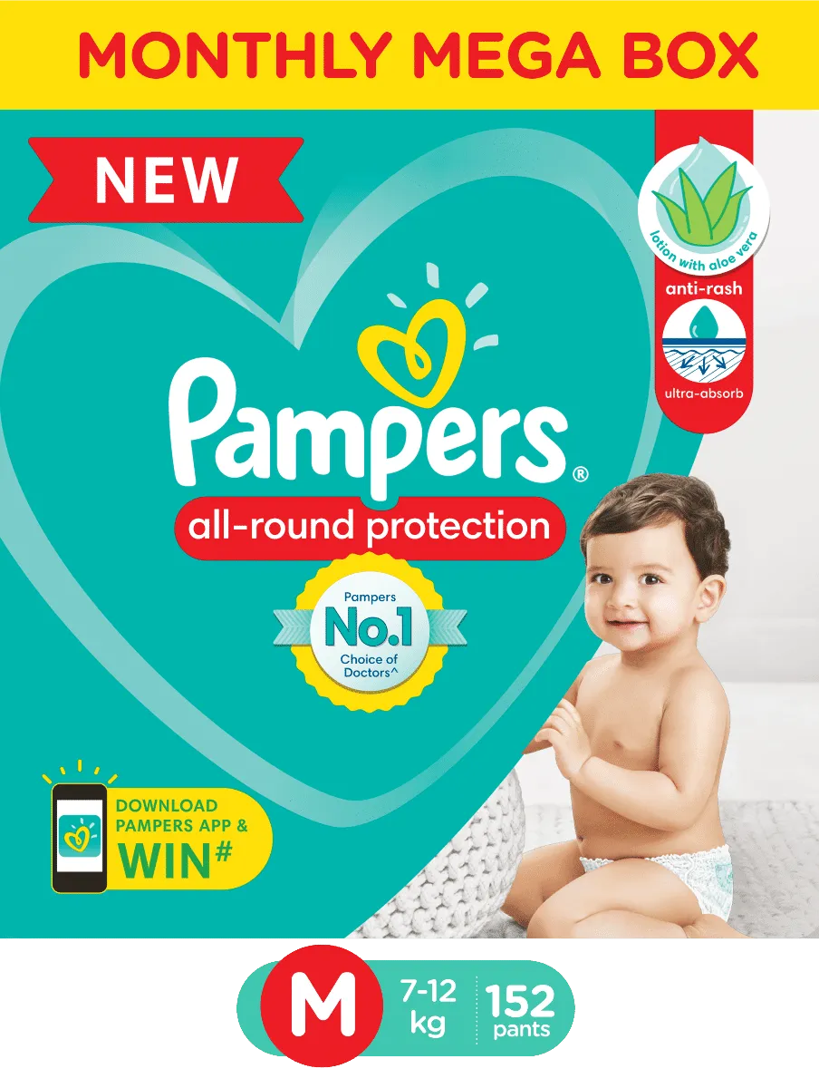 Pampers New Diaper Pants Super Value Box Medium - 152 Pack