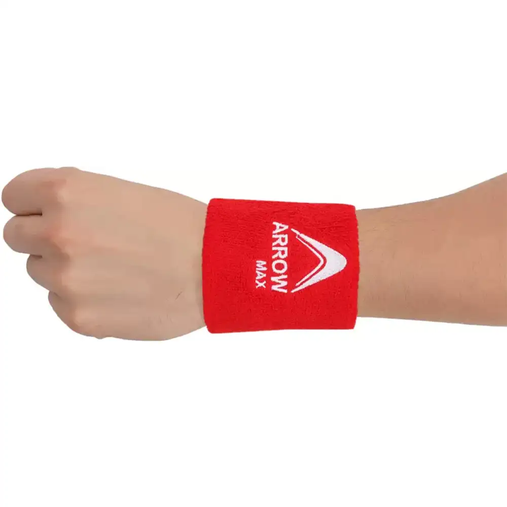 Arrowmax Sweat Wrist Band,  Red  Free Size