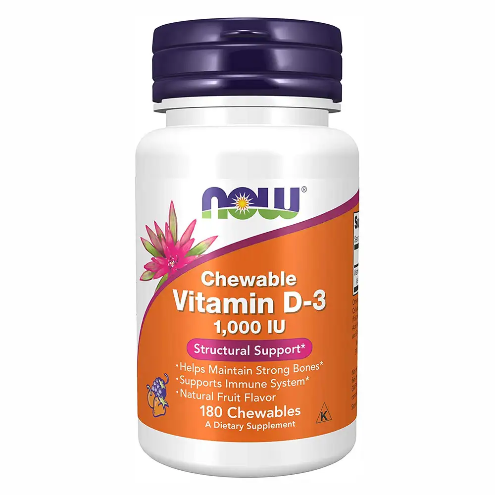 Now Chewable Vitamin D-3(1000 IU),  180 chewable tablet(s)  Unflavoured