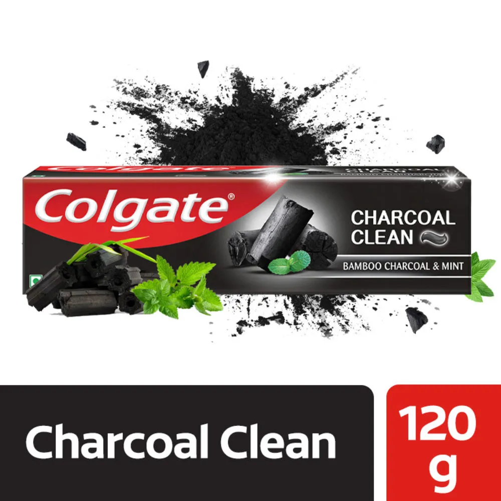 Colgate Charcoal Clean Toothpaste, Black Gel Paste (120gm)