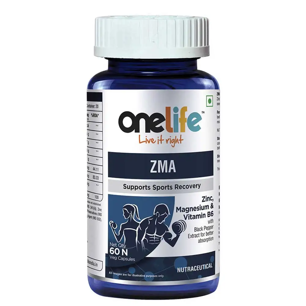 OneLife ZMA Supports Sports Recovery,  60 capsules  Unflavoured