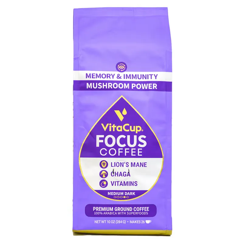 Focus Coffee, Premium Ground, Medium Dark, 10 oz (284 g)