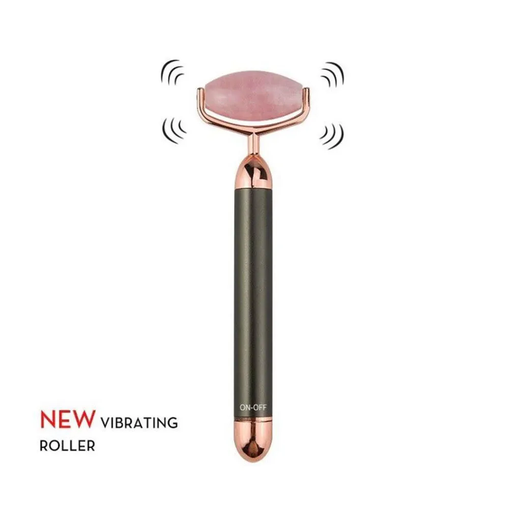 Zobha Vibrating Rose Quartz Face Massage Roller