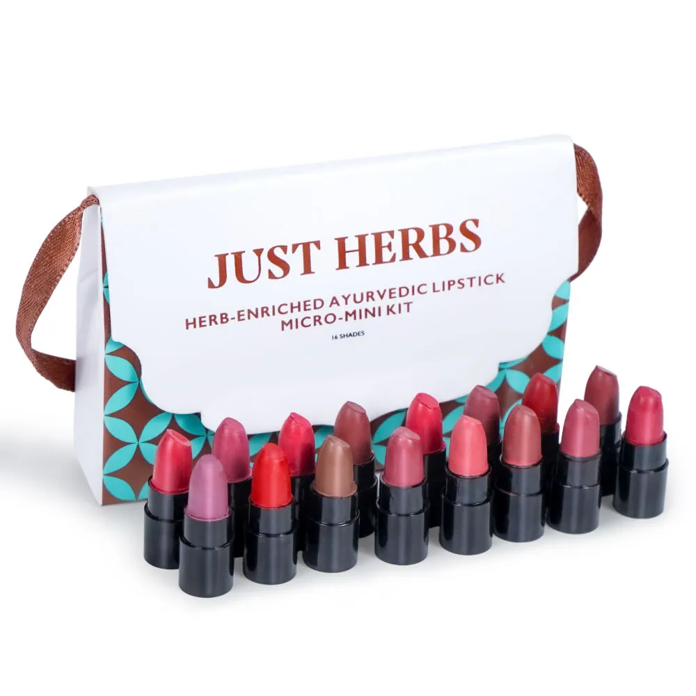 Just Herbs Ayurvedic Matte Lipstick Micro-Mini Trial Kit