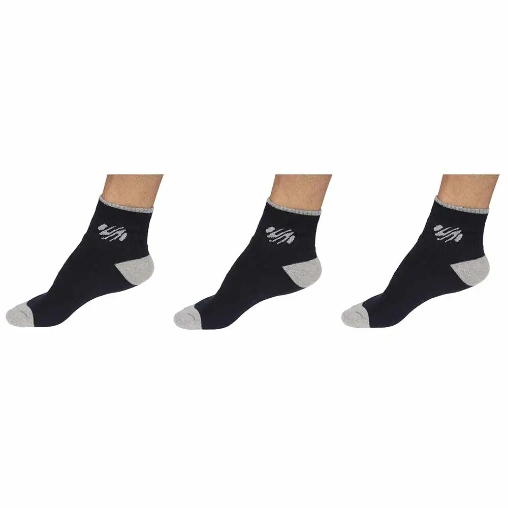 SportSoul Unisex Ankle Socks Pack of 3,  Blue Grey  Free Size