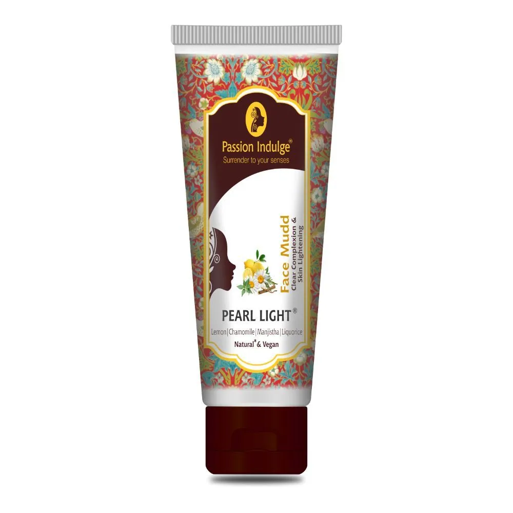 Passion Indulge Pearl Light Natural Face Mudd Pack For Spot Reduction and Skin Lightening